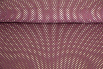 Jersey Pindots, mit Punkten, aubergine, grau, 0,5 m